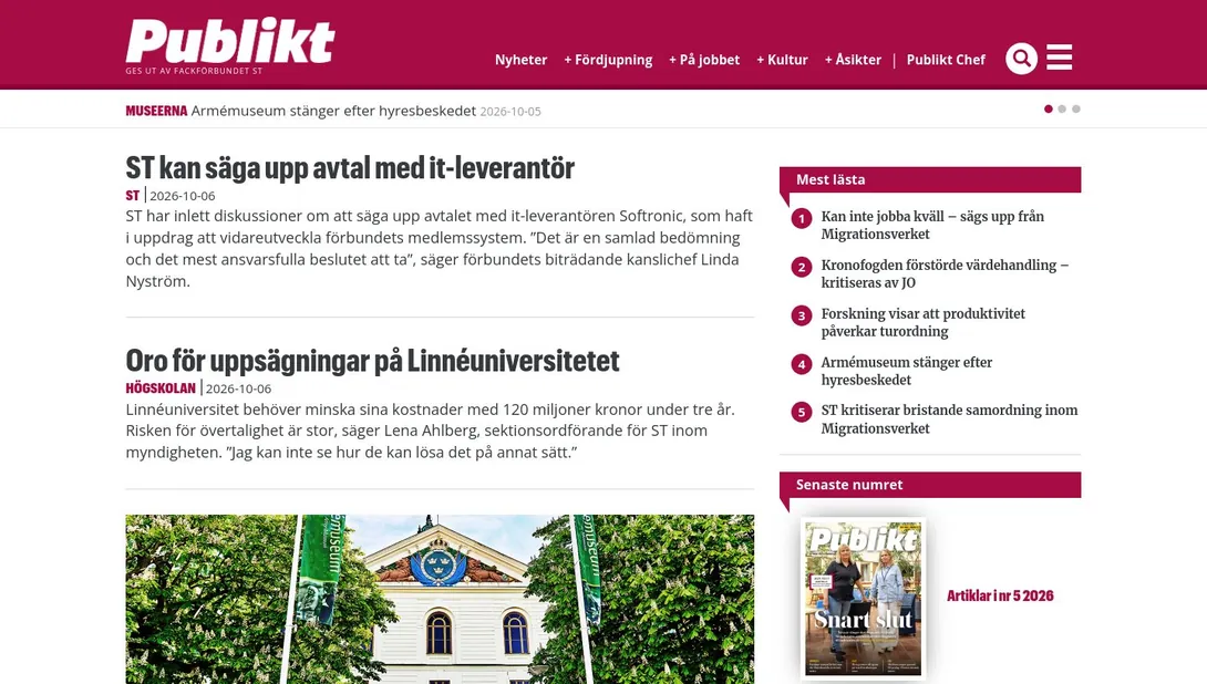 Skärmdump av publikt.se