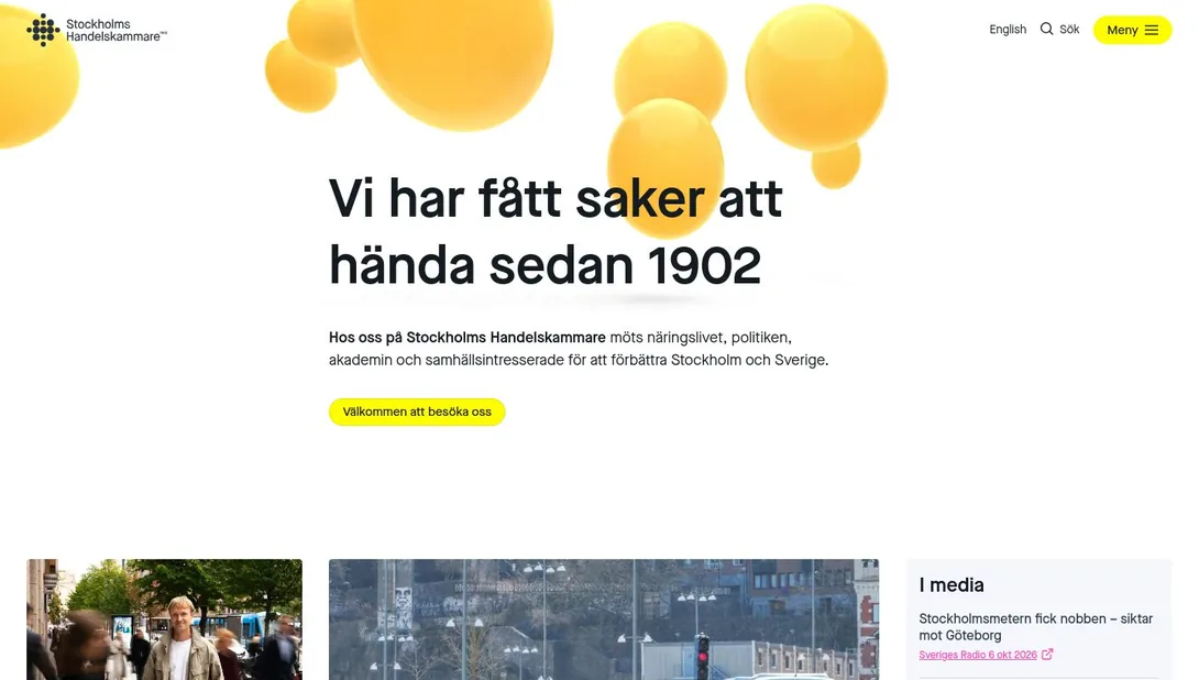 Skärmdump av stockholmshandelskammare.se